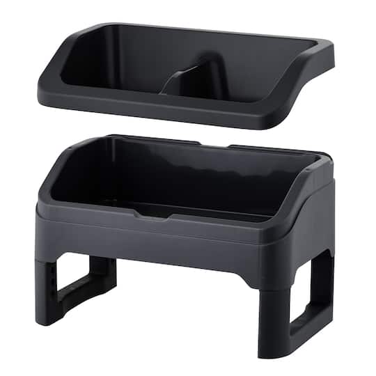 IRIS® Black Adjustable Elevated Pet Feeder, 2ct.